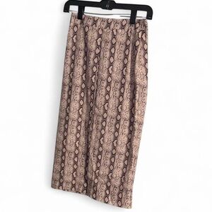 Snake Print Midi Skirt KITTENISH